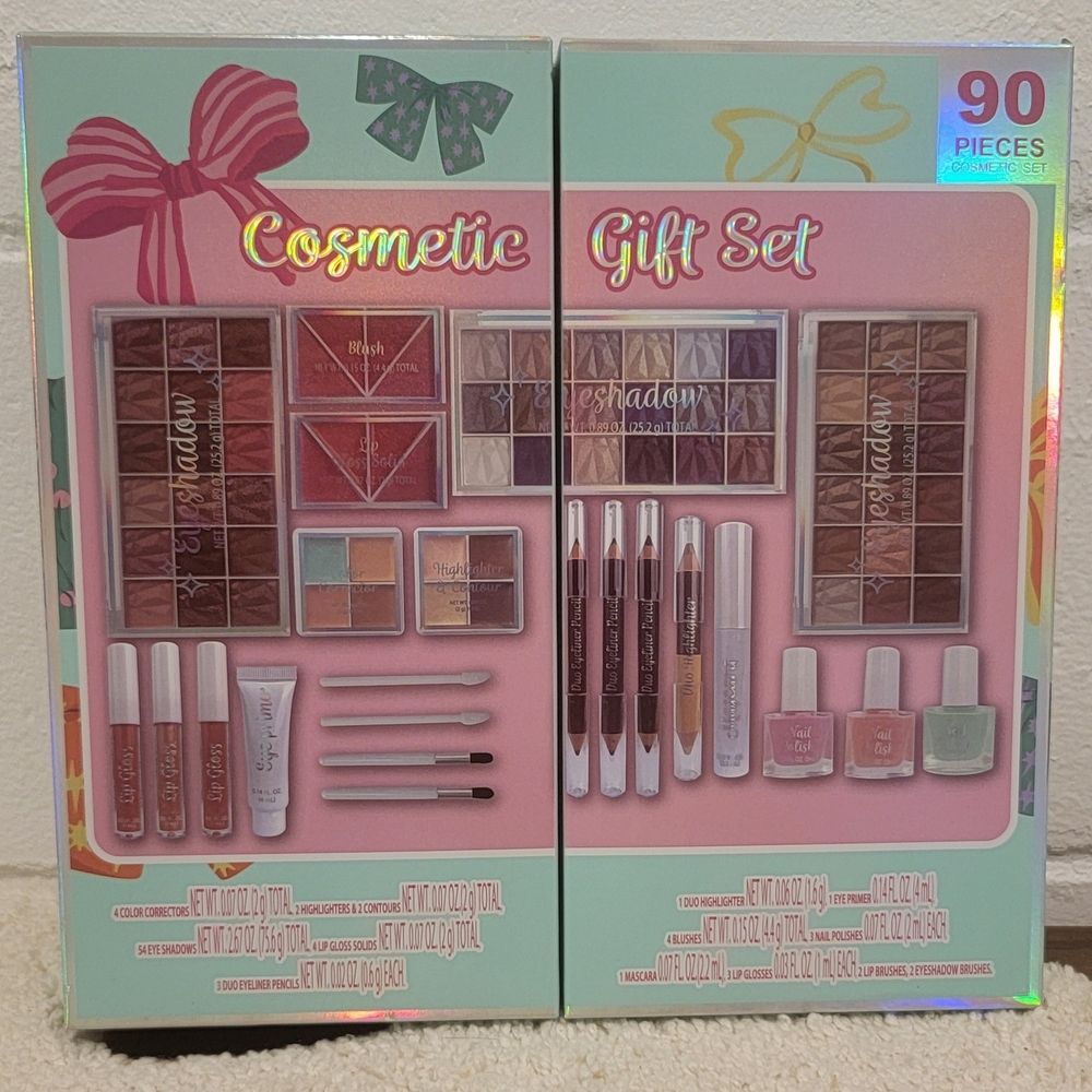 Profusion Cosmetics 90-Piece Eyeshadow Set - Pink, Brown, and Gold